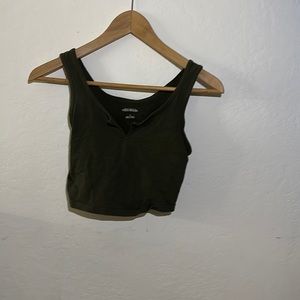 dark green tank top